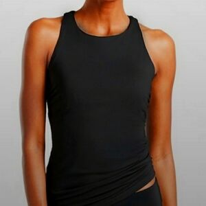 NWT Athleta Maldives Bra Cup Tankini. Black. 40  D/DD